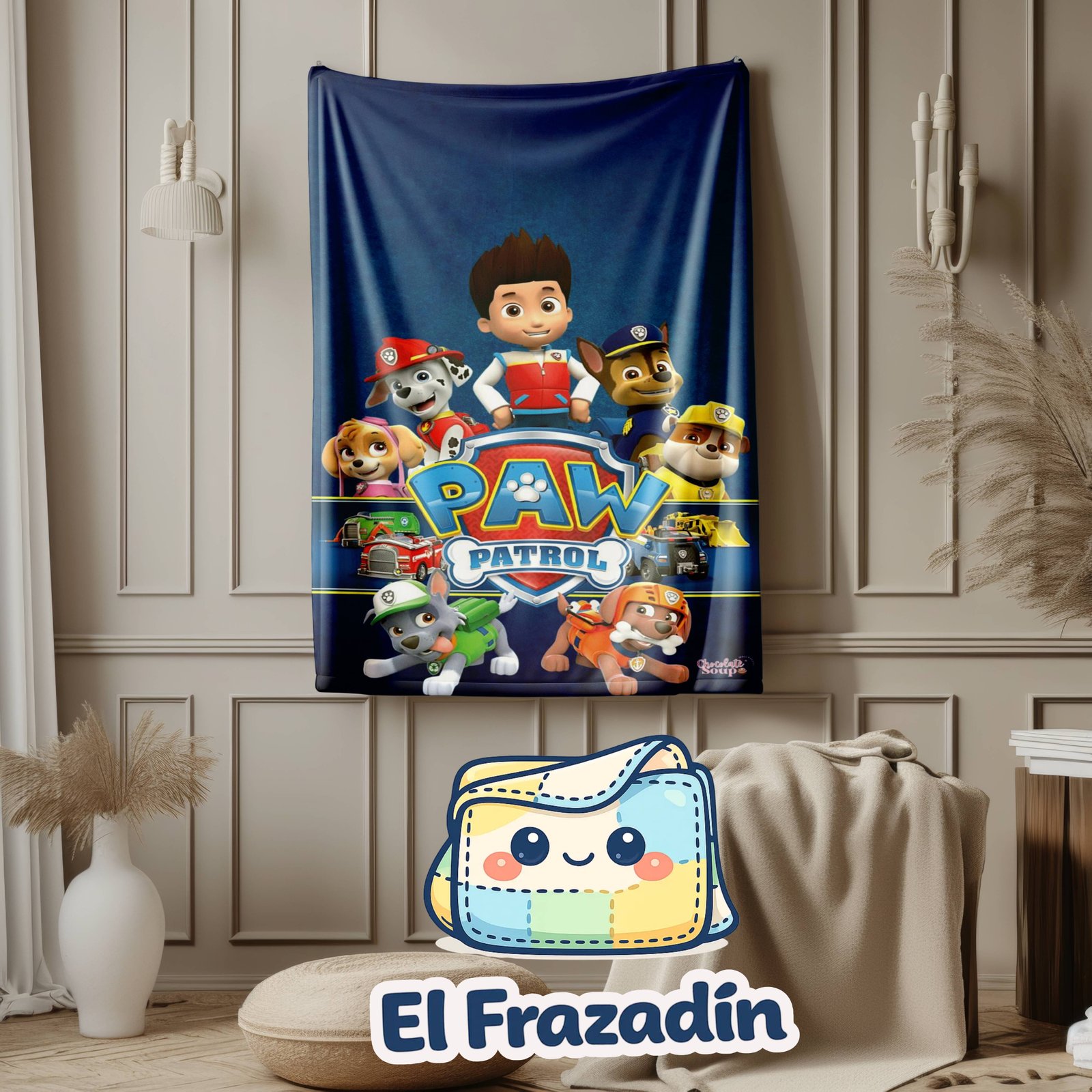 FRAZADA PAW PATROL