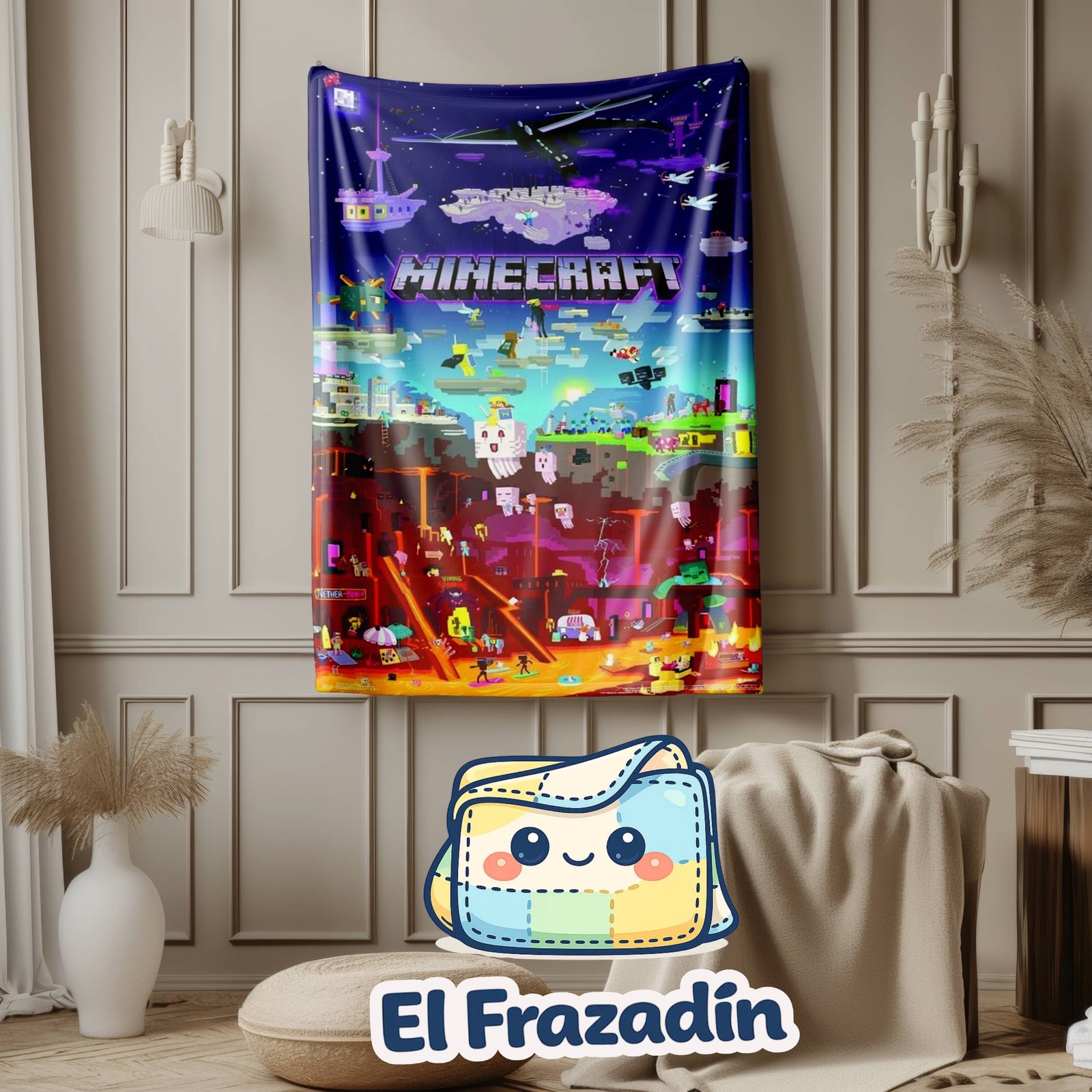 FRAZADA MINECRAFT